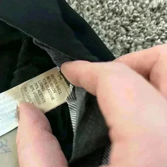 Massimo Dutti Women’s Slim Business Casual Pants Black Size 4 Stretch Ankle Zip - Picture 9 of 15